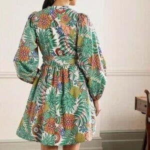 Boden Notch Neck Cotton Dress in Playful Print